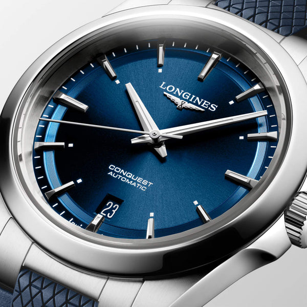 LONGINES 浪琴 Conquest 征服者系列藍色優雅時尚運動腕錶 38mm L37204929