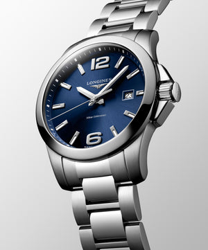 LONGINES 浪琴 Conquest 征服者系列石英腕錶 41mm L37594966 - 新萬國鐘錶