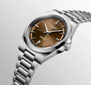 LONGINES 浪琴 Conquest 征服者系列咖啡色優雅時尚運動腕錶 41mm L38304626