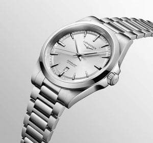 LONGINES 浪琴 Conquest 征服者系列銀色優雅時尚運動腕錶 41mm L38304726