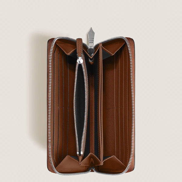 MONTBLANC 萬寶龍 Sartorial 匠心系列經典12卡長夾附拉鍊零錢袋 MB220364