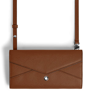 MONTBLANC 萬寶龍匠心系列經典長夾 – 可肩背式設計 MB220343