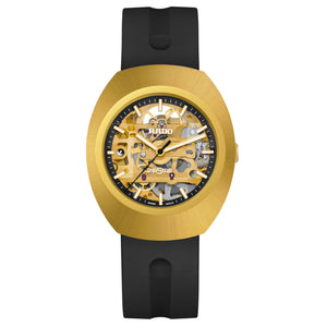 RADO 雷達 DiaStar鑽星系列創始型鏤空黃金Ceramos™自動機械腕錶 38mm R12166159