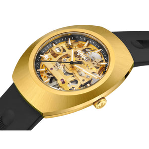 RADO 雷達 DiaStar鑽星系列創始型鏤空黃金Ceramos™自動機械腕錶 38mm R12166159