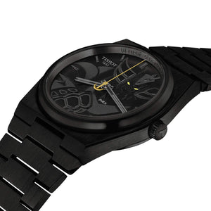TISSOT 天梭 PRX 系列80小時自動款黑色PVD金剛戰神50周年特別款 40mm T1374073305101