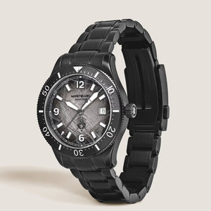 MontBlanc 萬寶龍 Iced Sea 系列300米日期顯示0 Oxygen 零氧冰川紋自動潛水腕錶 41mm MB137541 - 新萬國鐘錶