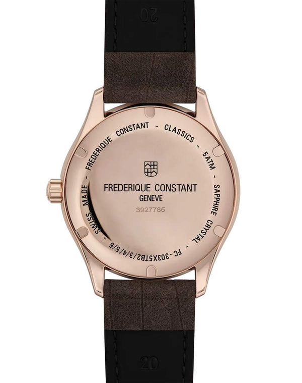 Frederique Constant 康斯登 Classics 系列PVD玫瑰金機械腕錶  40mm FC-303GR5B4