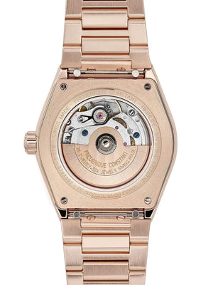 Frederique Constant 康斯登 HIGHLIFE 心跳鏤空玫瑰金真鑽機械腕錶 34mm FC-310MPWD2NH4B - 新萬國鐘錶