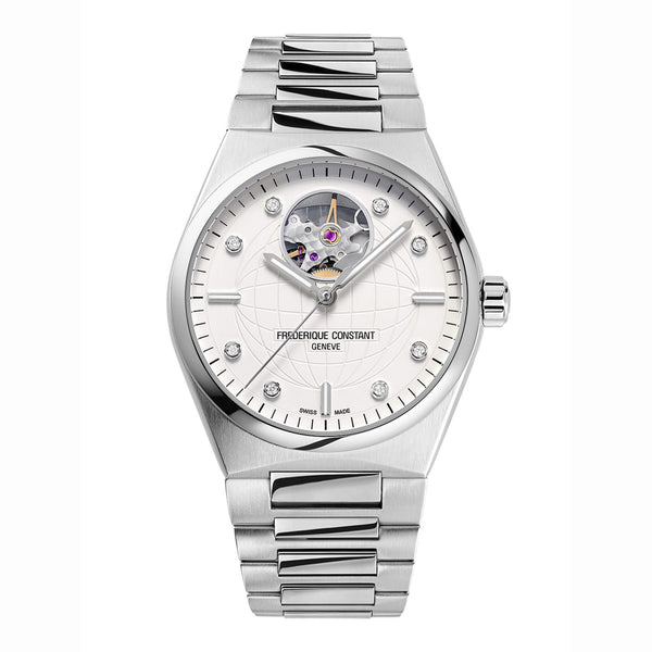 Frederique Constant 康斯登 HIGHLIFE 銀面心跳鏤空機械腕錶 34mm FC-310SD2NH6B