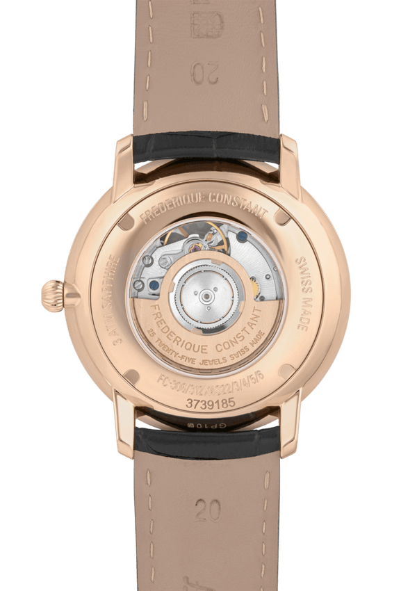 Frederique Constant 康斯登 SLIMLINE PVD玫瑰金心跳機械腕錶 40mm FC-312B4S4