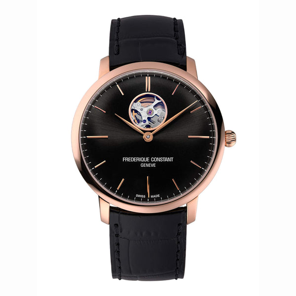 Frederique Constant 康斯登 SLIMLINE PVD玫瑰金心跳機械腕錶 40mm FC-312B4S4