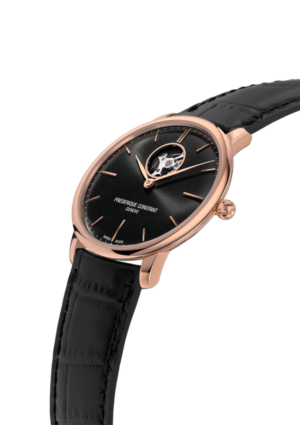 Frederique Constant 康斯登 SLIMLINE PVD玫瑰金心跳機械腕錶 40mm FC-312B4S4