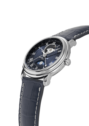 Frederique Constant 康斯登 Classics 系列心跳月相日期機械腕錶 40mm FC-335MCNW4P26