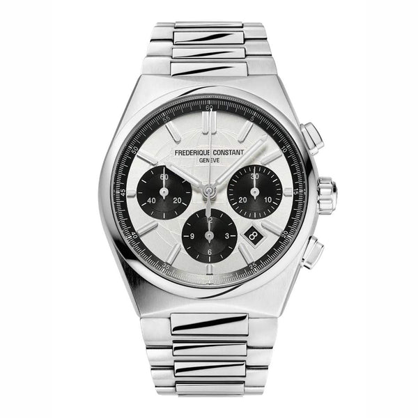 Frederique Constant 康斯登 HIGHLIFE 白面黑圈熊貓計時碼錶機械腕錶 41mm FC-391SB4NH6B