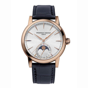 Frederique Constant 康斯登 Manufacture 自製機芯18k玫瑰金指針式月相日期顯示 40mm FC-716S3H9