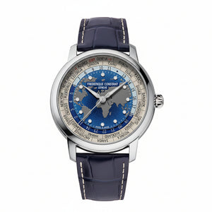 Frederique Constant 康斯登 Manufacture Classic Worldtimer 自製機芯世界時區腕錶 40mm FC-719BLW3H6 - 新萬國鐘錶