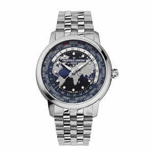 Frederique Constant 康斯登 Manufacture Classic Worldtimer 自製機芯世界時區腕錶 40mm FC-719NN3H6B - 新萬國鐘錶