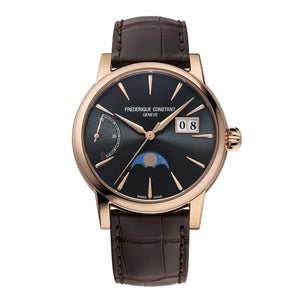 Frederique Constant 康斯登 Manufacture 自製機芯大日期動力儲存月相顯示18k玫瑰金 40mm FC-735G3H9