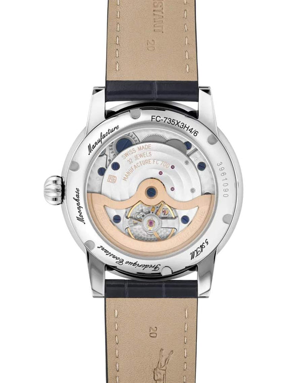 Frederique Constant 康斯登 Manufacture 自製機芯大日期動力儲存月相顯示 40mm FC-735S3H6