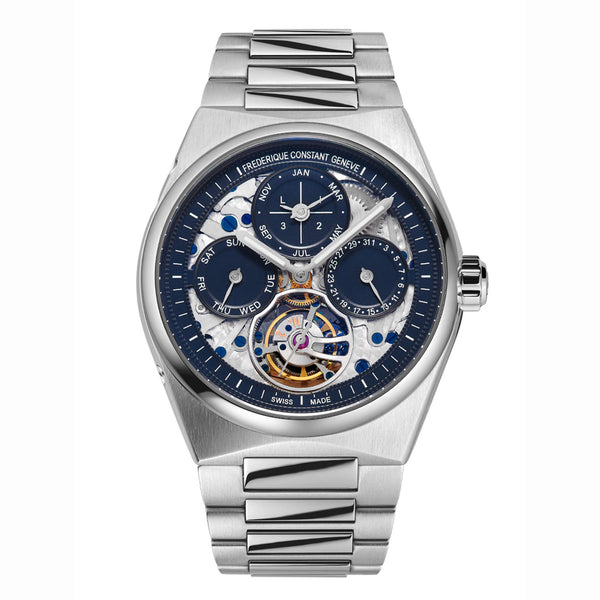 Frederique Constant 康斯登 Manufacture 自製機芯陀飛輪萬年曆腕錶 41mm FC-975N4NH6B