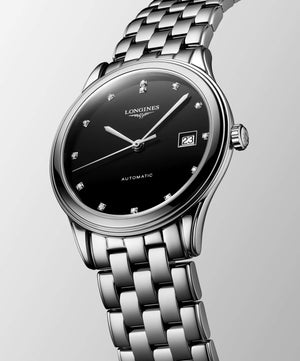 LONGINES 浪琴 Flagship 旗艦系列黑鑽面自動上鍊腕錶 38mm L49744576