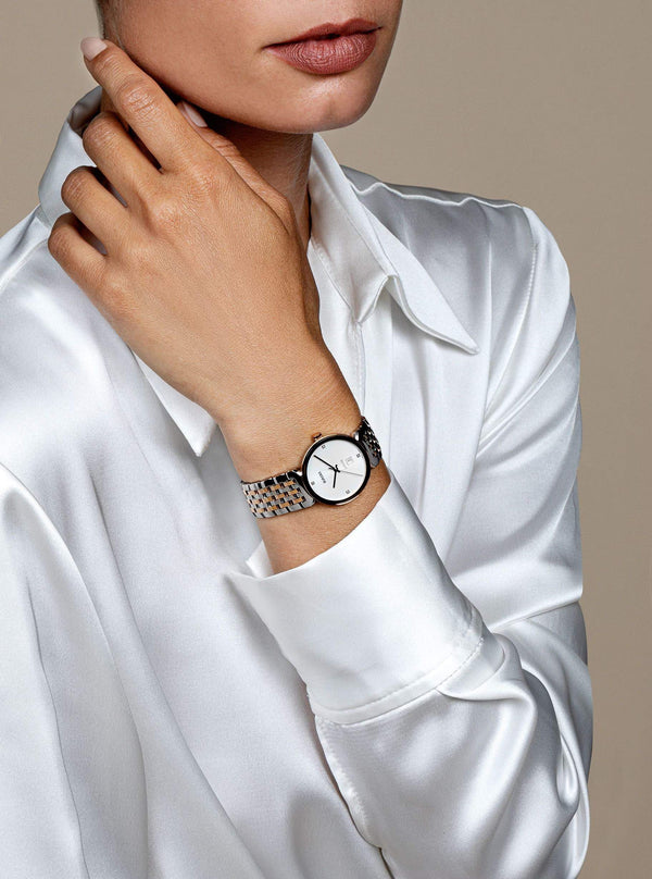 RADO 雷達錶 Florence Classic 佛羅倫斯經典系列PVD玫瑰金鑽面石英腕錶 30mm R48913723