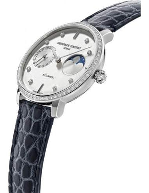 Frederique Constant 康斯登 SLIMLINE 自製機芯超薄月相鑽圈腕錶 39mm FC-702SD3SD6