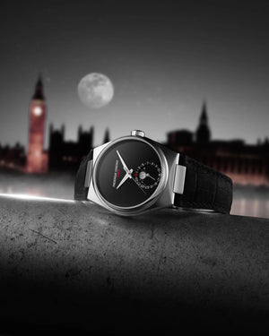 Frederique Constant 康斯登 HIGHLIFE Time+Tides黑色縞瑪瑙月相聯名機械腕錶 39mm FC-716ONB3NH6B