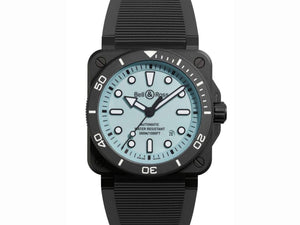 Bell & Ross 柏萊士 BR-03 DIVER FULL LUM CERAMIC 陶瓷300米潛水自動腕錶 42mm BR03A-D-LM-CE/SRB - 新萬國鐘錶