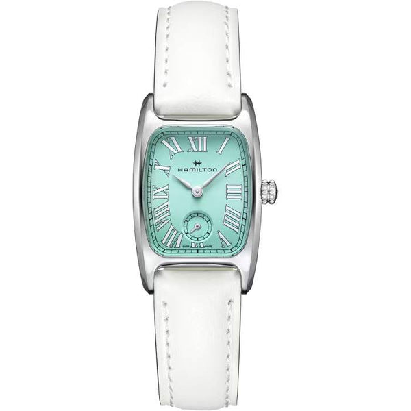 Hamilton 漢米爾頓 美國經典系列石英女士小秒針皮革方形腕錶 H13321861