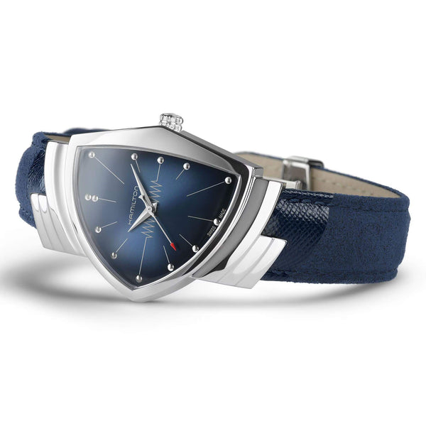 Hamilton 漢米爾頓 Ventura 探險系列時尚貓王 Blue 石英腕錶 H24411942