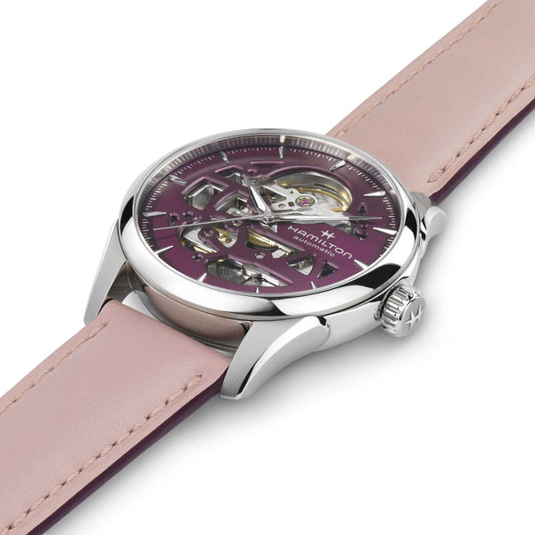 HAMILTON 漢米爾頓 JAZZMASTER 爵士系列鏤空自動機械腕錶 36mm H32265801
