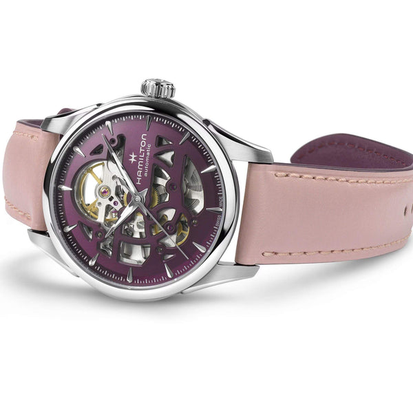 HAMILTON 漢米爾頓 JAZZMASTER 爵士系列鏤空自動機械腕錶 36mm H32265801