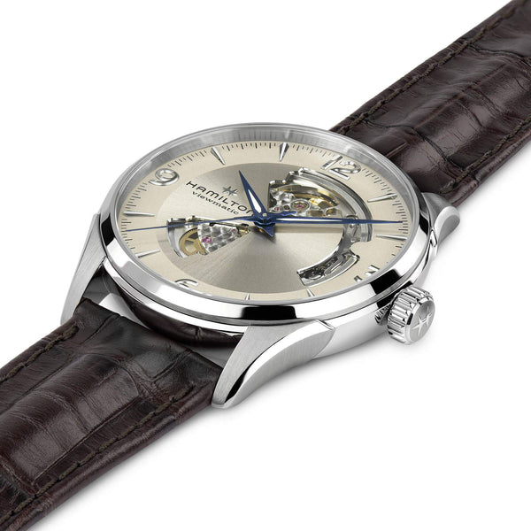 HAMILTON 漢米爾頓 JAZZMASTER 爵士系列 OPEN HEART 80小時自動腕錶 42mm H32705521