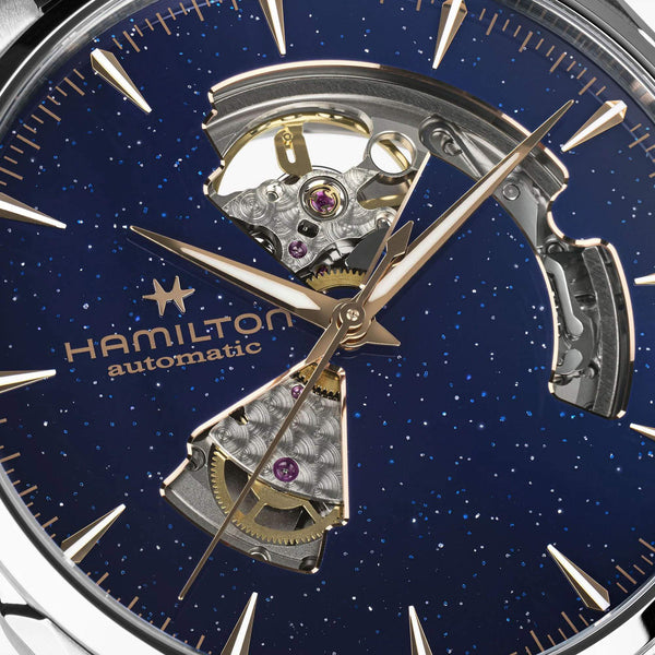 HAMILTON 漢米爾頓 JAZZMASTER 爵士系列 OPEN HEART 80小時自動腕錶 42mm H32705640