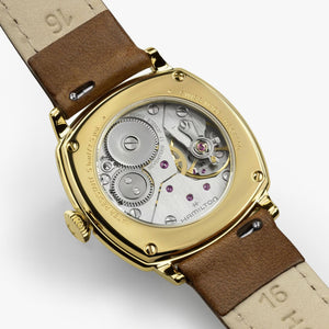 Hamilton 漢米爾頓美國經典系列 Cushion Mechanical 黃金色PVD小秒針手上鍊機芯 30mm H36119520