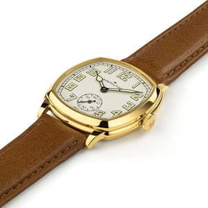 Hamilton 漢米爾頓美國經典系列 Cushion Mechanical 黃金色PVD小秒針手上鍊機芯 34mm H36139520