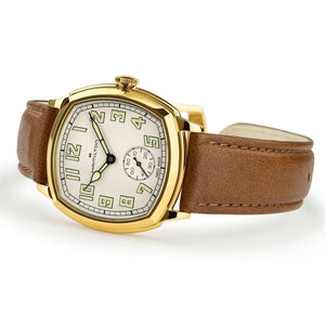 Hamilton 漢米爾頓美國經典系列 Cushion Mechanical 黃金色PVD小秒針手上鍊機芯 34mm H36139520