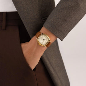 Hamilton 漢米爾頓美國經典系列 Cushion Mechanical 黃金色PVD小秒針手上鍊機芯 34mm H36139520
