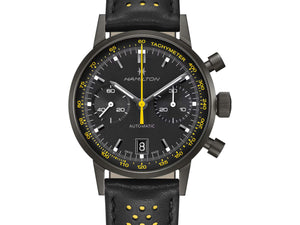 Hamilton 漢米爾頓美國經典臻薄系列Autochrono黑色PVD自動計時碼錶腕錶 40mm H38446731 - 新萬國鐘錶