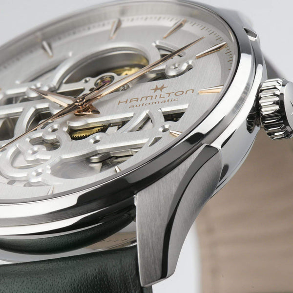 HAMILTON 漢米爾頓 JAZZMASTER 爵士系列鏤空自動機械腕錶 40mm H42535810