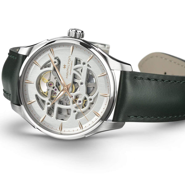 HAMILTON 漢米爾頓 JAZZMASTER 爵士系列鏤空自動機械腕錶 40mm H42535810