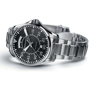 Hamilton 漢米爾頓 Khaki Aviation 卡其航空系列日期星期顯示飛行80小時機械腕錶 42mm H64615135 - 新萬國鐘錶
