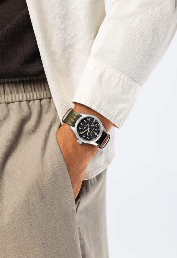 Hamilton 漢米爾頓 Khaki Field 卡其陸戰系列動力儲存機械腕錶 40mm H69509930