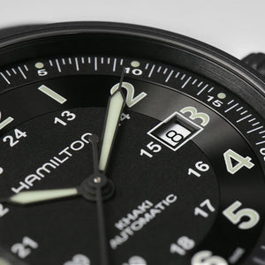 Hamilton 漢米爾頓 Khaki Field 卡其野戰黑色PVD鈦金屬自動機械腕錶 42mm H70575733