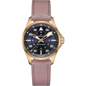Hamilton 漢米爾頓 Khaki Aviation 卡其航空系列機械飛行錶PVD玫瑰金 36mm H76245840