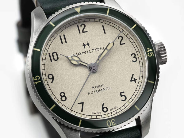 Hamilton 漢米爾頓卡其航空系列飛行員復古自動上鍊腕錶 38mm H76255810