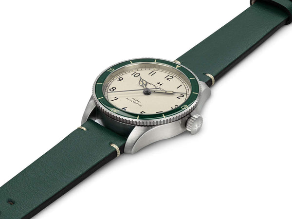 Hamilton 漢米爾頓卡其航空系列飛行員復古自動上鍊腕錶 38mm H76255810