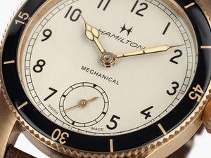 Hamilton 漢米爾頓卡其航空系列復古飛行員青銅手上鏈機械錶 43mm H76709510