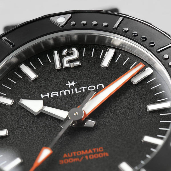 Hamilton 漢米爾頓卡其海軍 Frogman 蛙人300米潛水錶 41mm H77455330